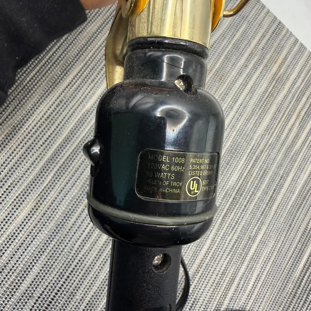 Helen of Troy Gold Series Professional 1 Inch Curling Iron Model 1008 Gold Black